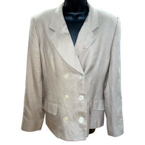 Vintage Liz Claiborne Collection Dbl Breasted Light Pink Blazer Sz 12